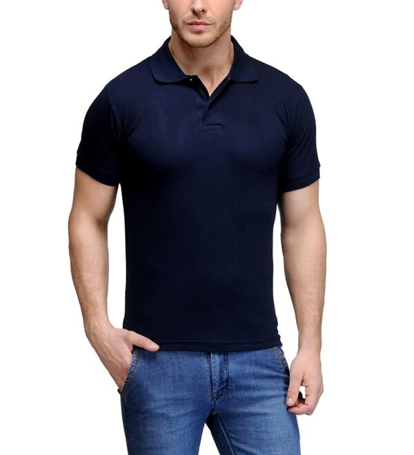 Navy Blue Premium Unisex Polo Tshirt - Order in Bulk